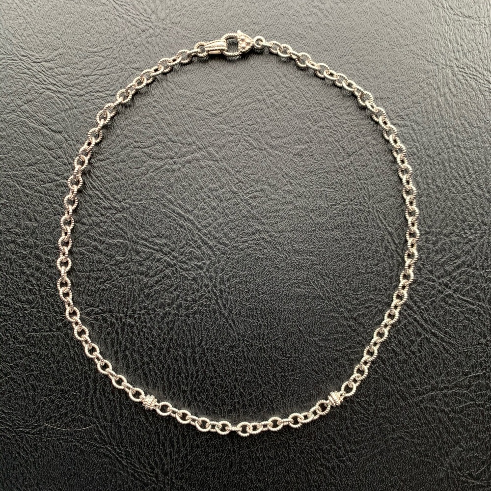 Judith Ripka Sterling Silver Link 17 In Necklace